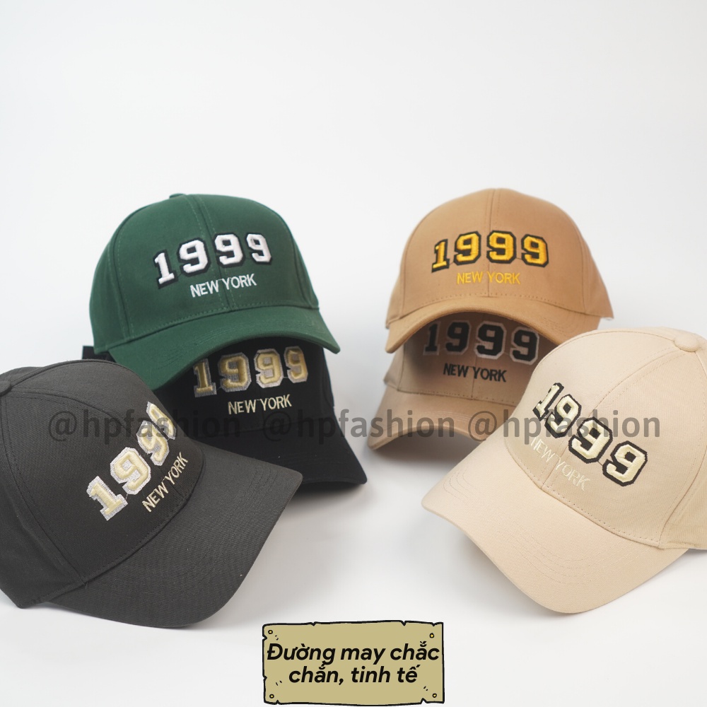 Mũ lưỡi trai ❤️ Nón kết thêu hình chữ 1999 chất kaki cao cấp form unisex nam nữ N72 - Happy Style