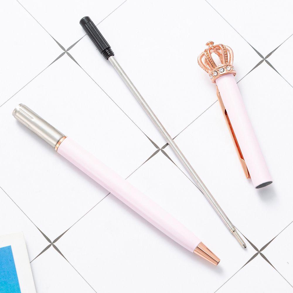 Bút Bi Hình Vương Miện Lấp Lánh Xinh Xắn|Bút Bi Ngòi 1.0mm Thời Trang Cho Học Sinh|Bút Bi Kim Loại Hình Vương Miện Xinh Xắn