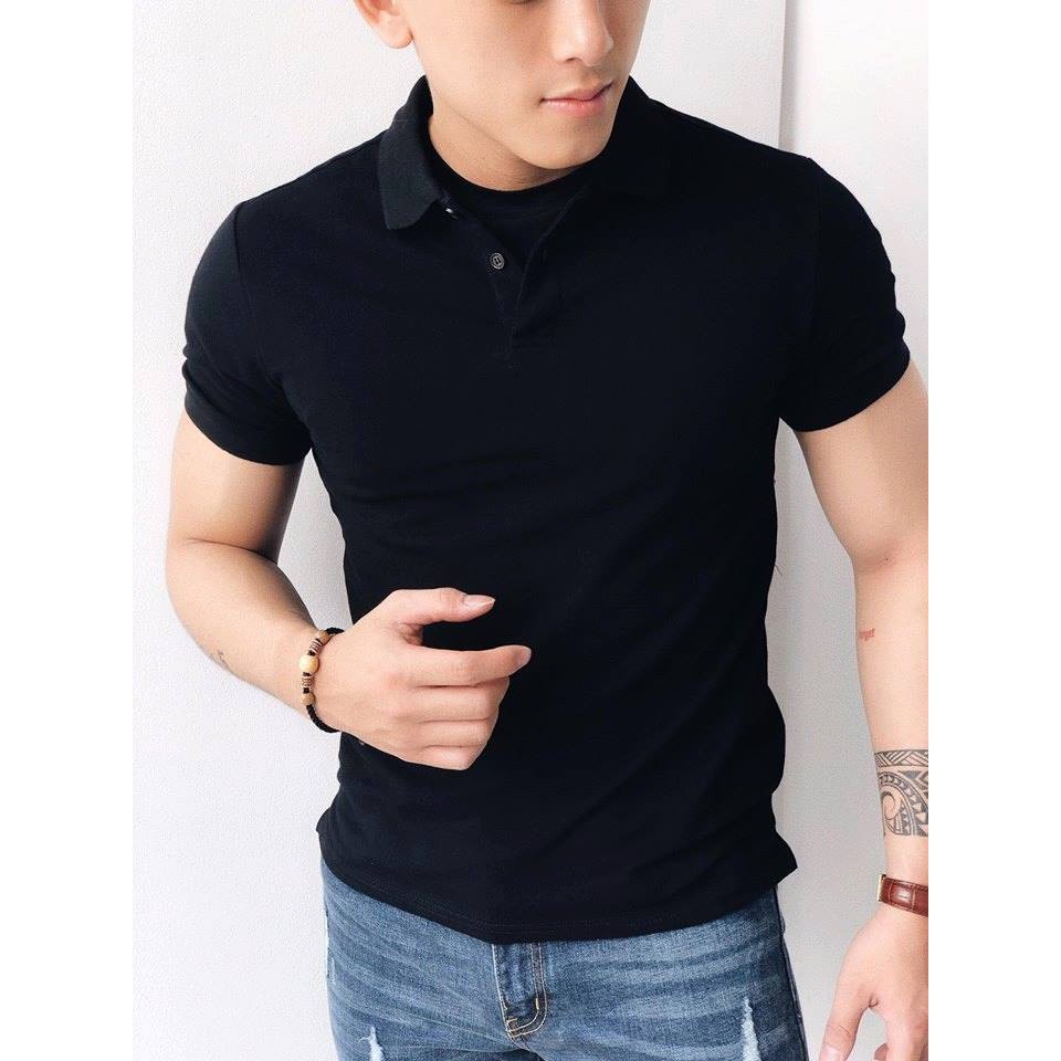 Áo thun nam cổ bẻ  ngắn tay dáng ôm ACB002 [VNXK] | BigBuy360 - bigbuy360.vn