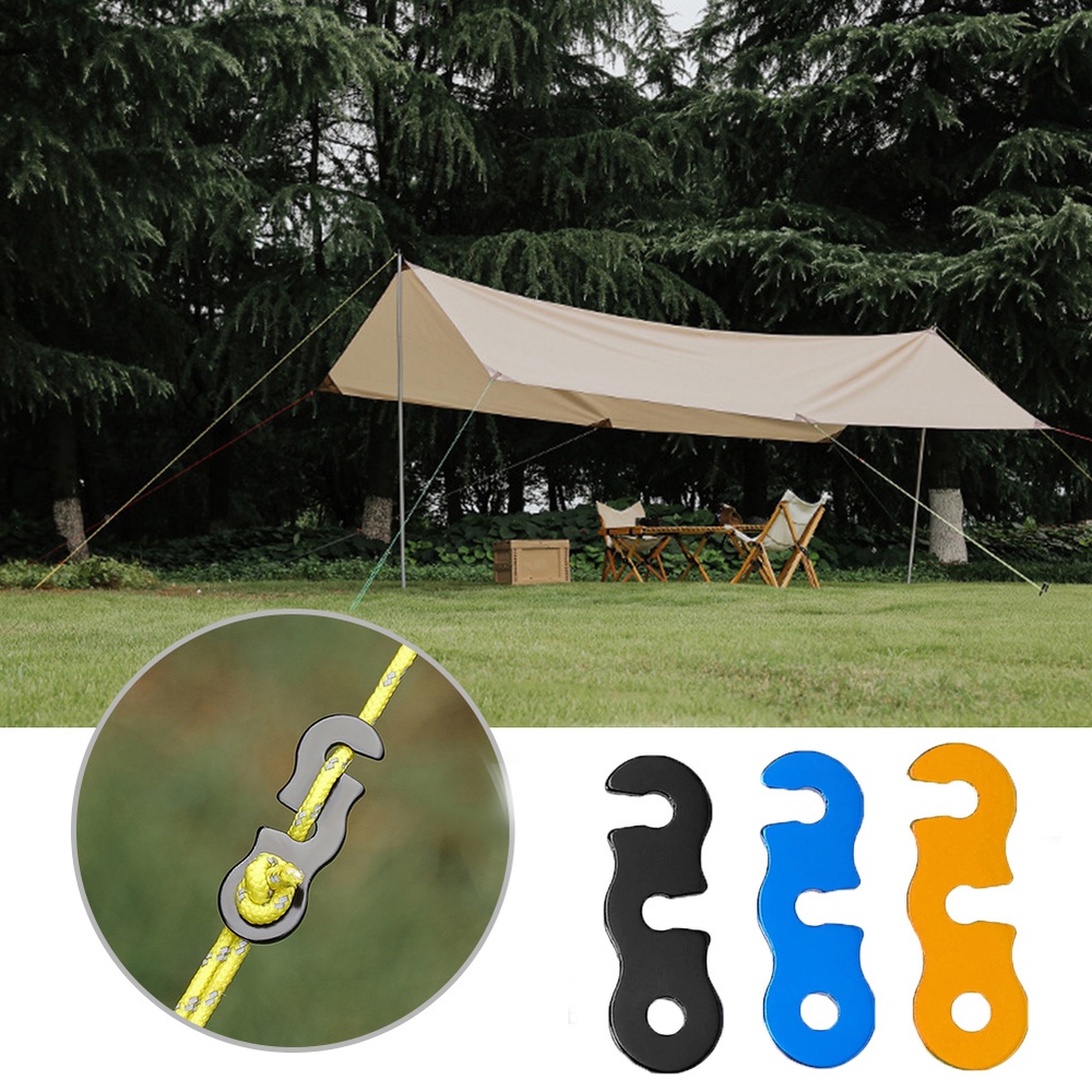 Set 10 Khóa Dây Lều Chữ S Bằng Hợp Kim Nhôm Dành Cho Cắm Trại Dã Ngoại