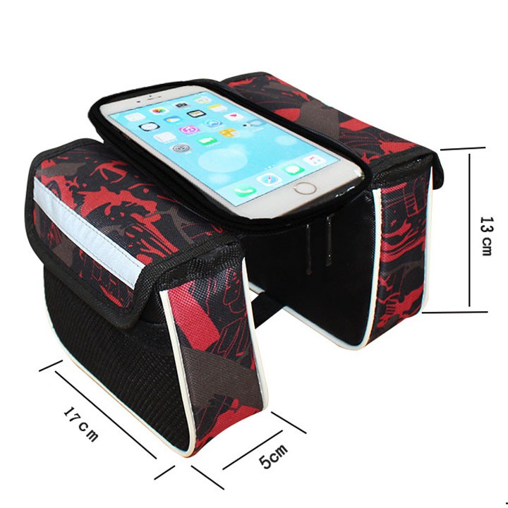 Túi xe đạp cao cấp,túi treo sườn xe đạp chống nước bọc cảm ứng phù hợp với mọi dòng xe