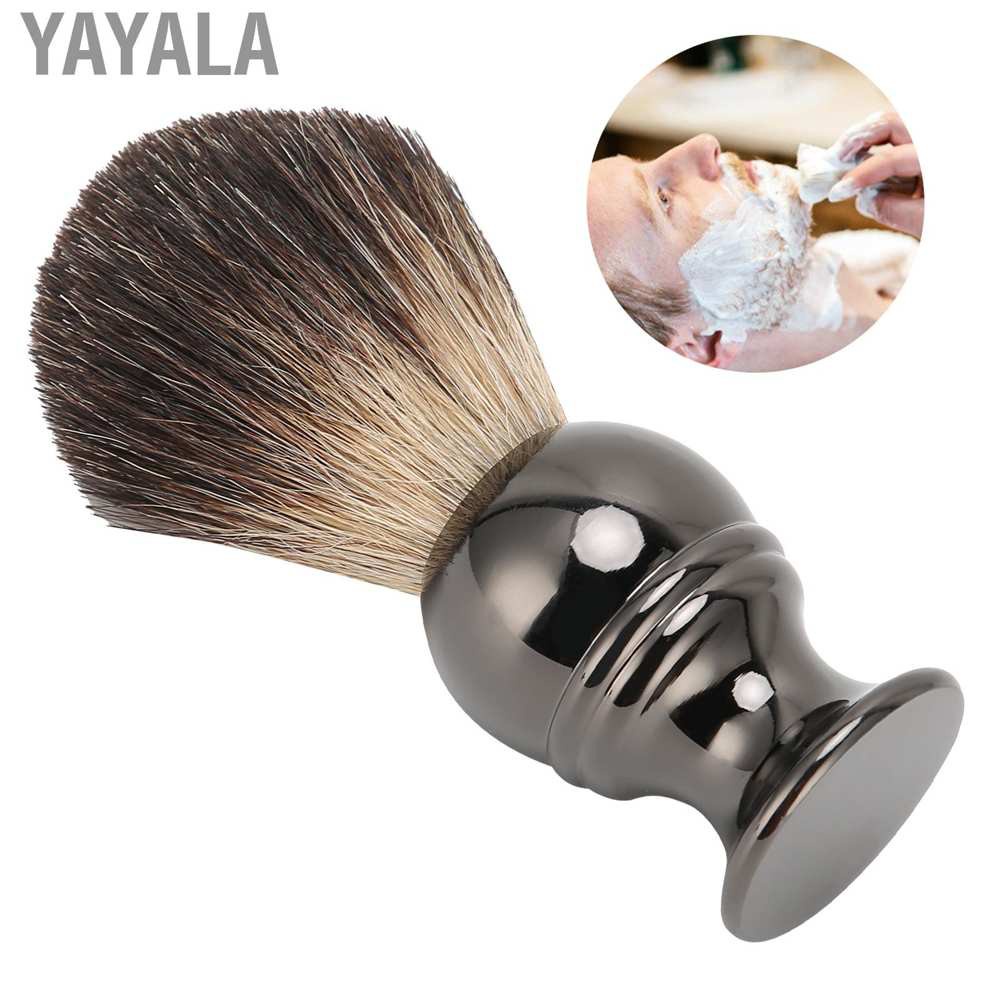 Yayala Beard Trimmer Hair Men Shaving Brush Travel Portable Stainless Steel Handle (Gun Color) Electric Shaver