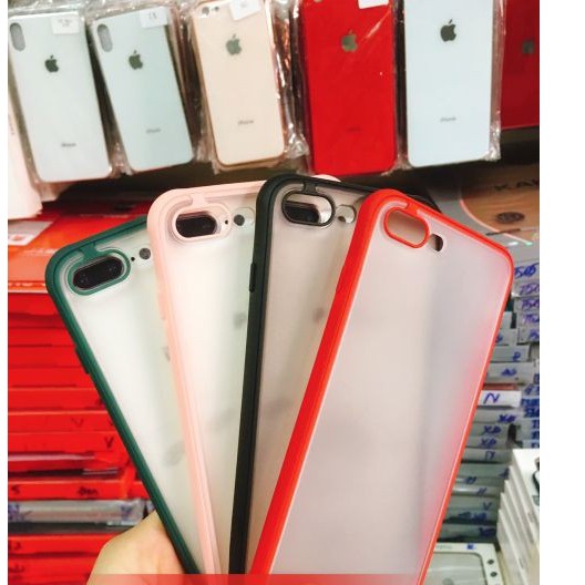 Ốp lưng Ou case nhám viền màu iPhone 7 plus, 8 Plus chính hãng chống vân tay cực đỉnh