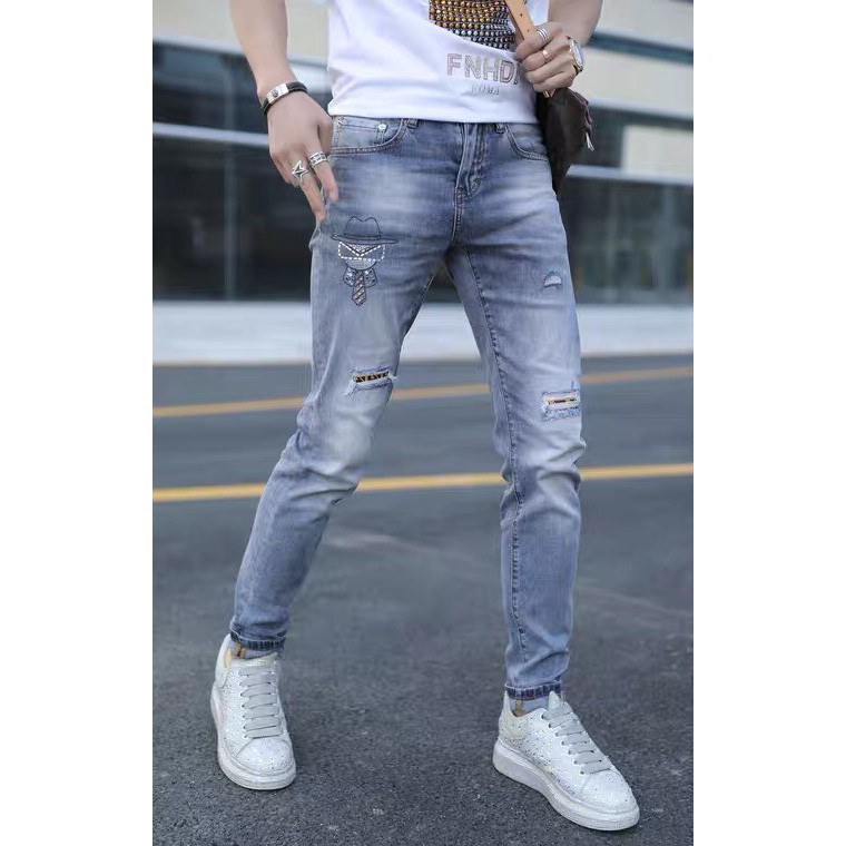 Quần jean nam co dãn MẪU TRƠN King168 , jean nam cao cấp BS25 | BigBuy360 - bigbuy360.vn