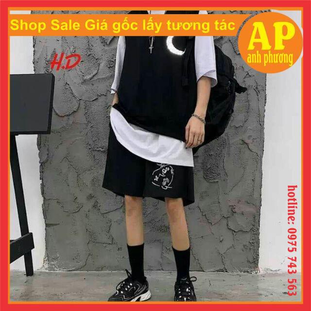 Áo gile mặt trăng phản quangtanktop phản quang bạc in hình mặt trăngchất cotton mềm mịnphong cách unisex kiểu dáng HQ