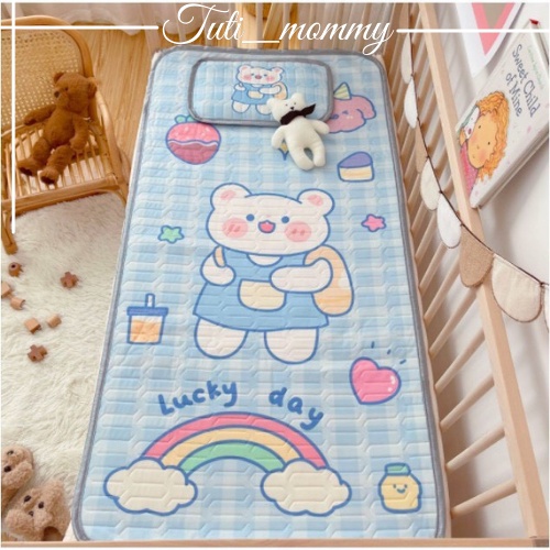 Chiếu Điều Hoà CAO SU Non In Hình 5D Siêu Mát Mềm Mịn Cho Bé ( Size 60x120)