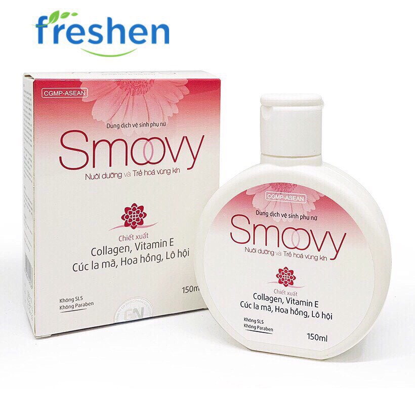 Dung Dịch Vệ Sinh Phụ Nữ Trẻ Hoá Vùng Kín Smoovy (150ml)