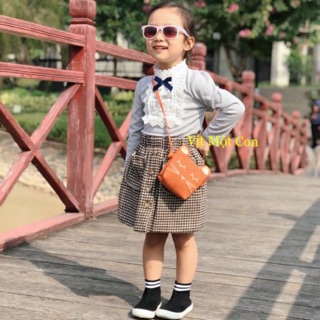 Chân váy dạ lót lông cho bé gái