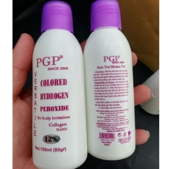 [Chính hãng] Oxy Trợ Nhuộm Tóc PGP 100ml, Mùi Thơm Không Xót Rát Da Đầu 6%, 9%, 12%