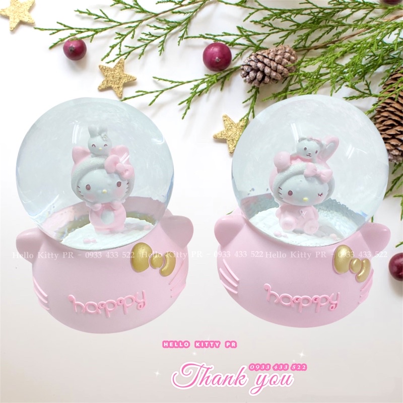 Quả cầu pha lê tuyết Hello Kitty