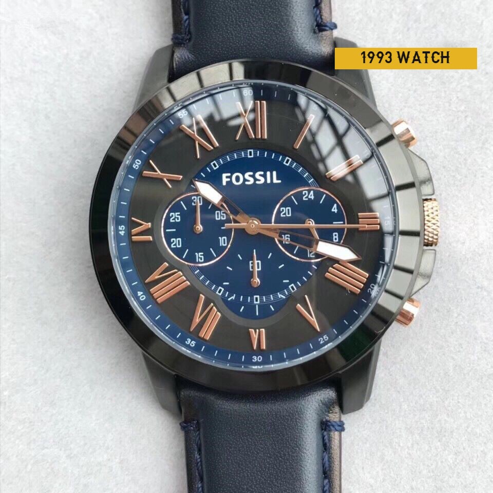 Đồng Hồ Nam Fossil Grant Sport FS5061 FS5271 , Máy Pin , Dây Da Màu Blue , Size 44mm (1993watch)