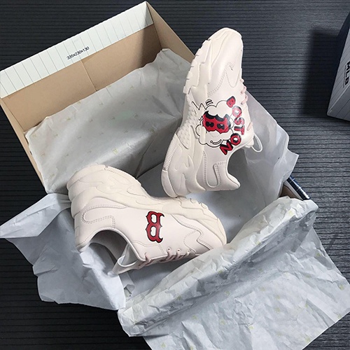 Giày_MLB Boston, Giày Sneaker Boston Da Bò Cao Cấp Đế Cao Tăng Chiều Cao Full Box Bill | BigBuy360 - bigbuy360.vn