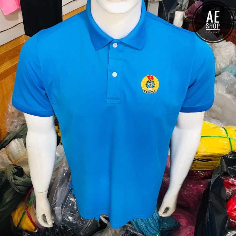 Áo thun Công Đoàn Việt Nam - Kiểu áo thun có cổ in logo cđvn | BigBuy360 - bigbuy360.vn
