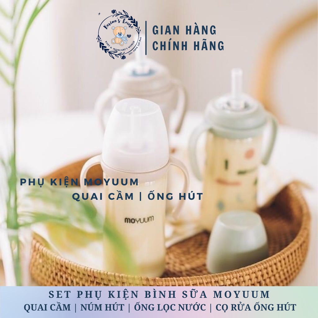 [Sẵn] [CHÍNH HÃNG] Bình Moyuum mây 170ml/270ml xinh xắn, núm ti mềm như ti mẹ