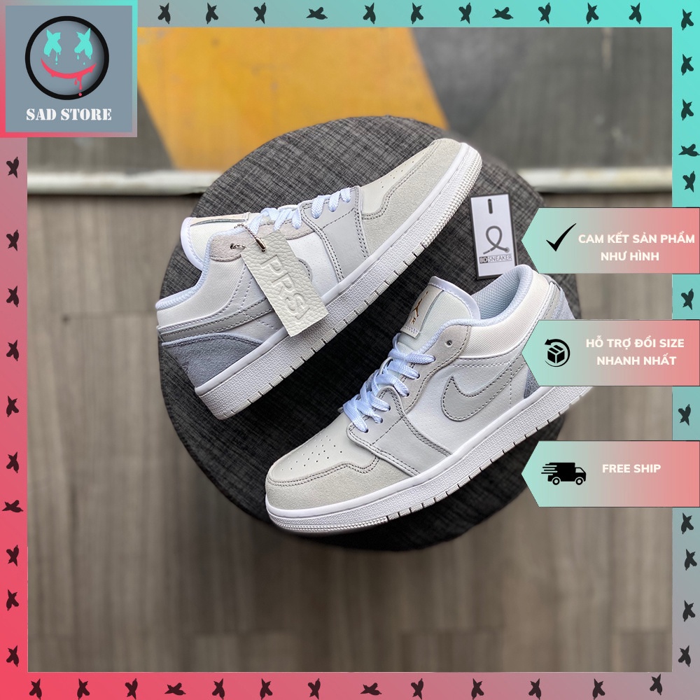 Giày jordan cổ thấp nam nữ, giày jordan jd1 low xanh ngọc thời trang hàng đẹp full box