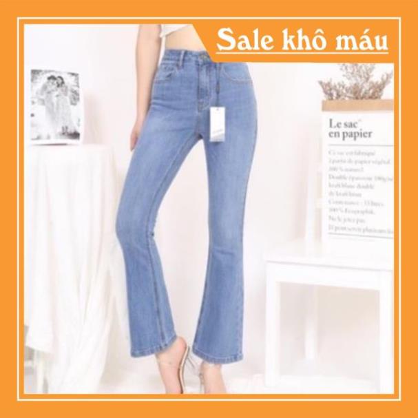 QUẦN JEANS NỮ ống loe dài 9 tấc hàng vnxk chất co dãn mềm siêu tôn dáng -b11