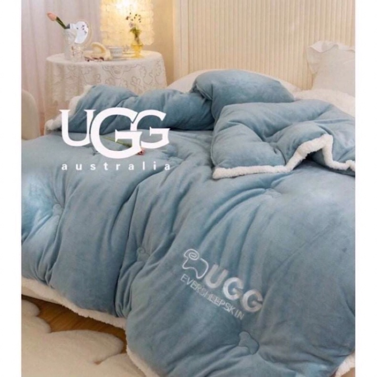 ( nhập khẩu nguyên chiếc)chăn đông.chăn lông cừu UGG đại hang 4kg .2mx2m3