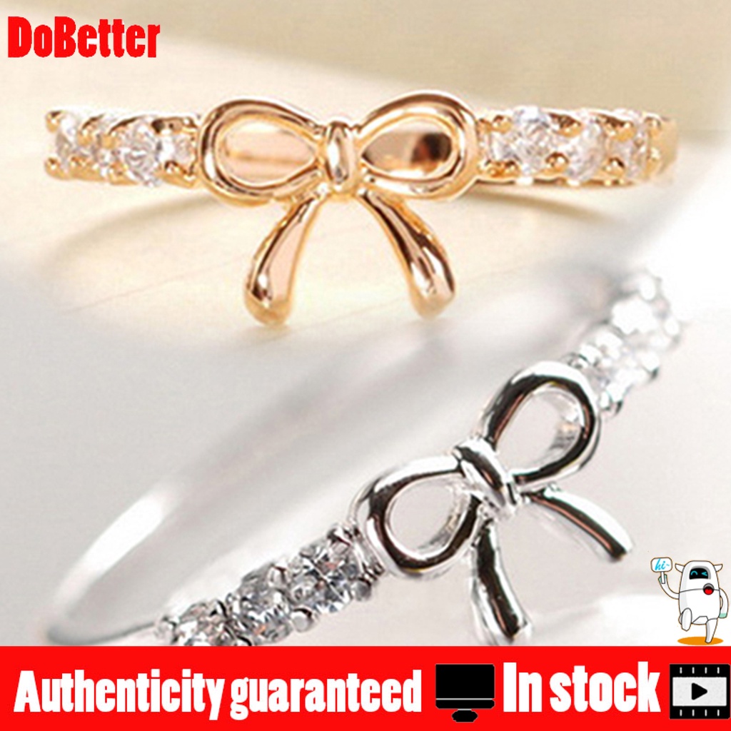 Nhẫn đính đá kim cương giả đơn giản tinh tế cho nữ