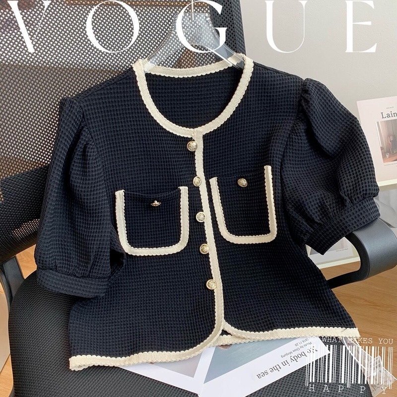 Áo Sơ Mi Tay Ngắn Phồng Dáng Rộng Thời Trang Mùa Hè 2022 Mới Mẻ