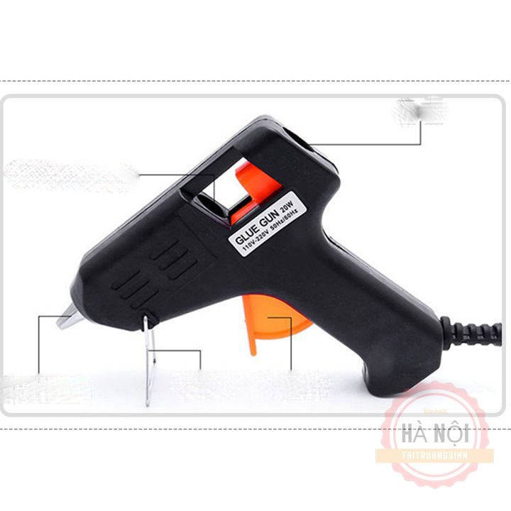 Súng bắn keo nến mini silicon trong suốt nhỏ mini điện 20W