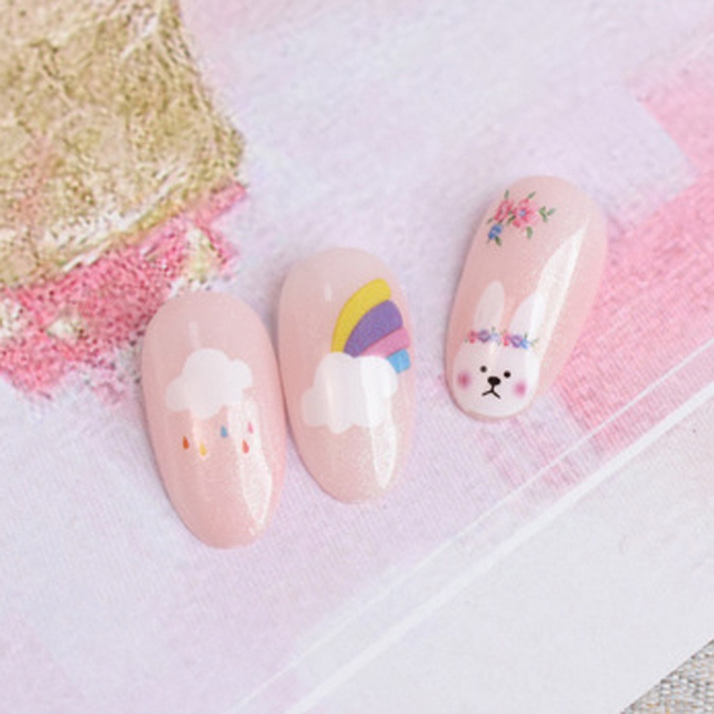 [Hàng mới về] Miếng dán trang trí móng tay nhiều hình hoạt họa tùy chọn đáng yêu DIY