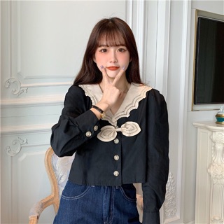 Áo sơmi ren tiểu thư ulzzang