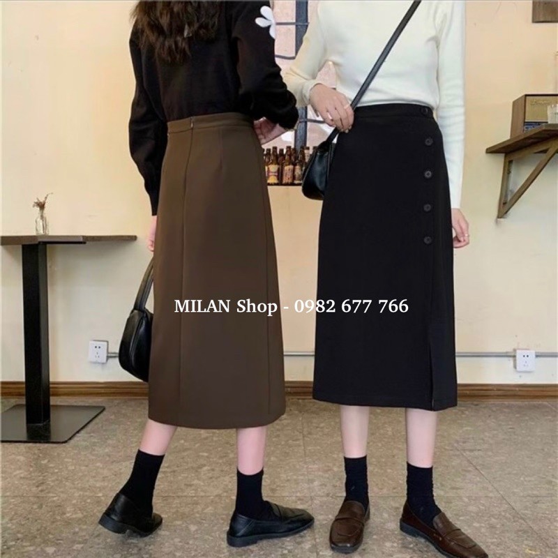 Chân váy dạ dài qua gối kèm đai các kiểu | BigBuy360 - bigbuy360.vn