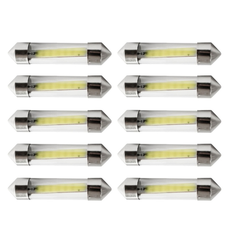 Bộ 10 Đèn COB 31mm 36mm 39mm 41mm Chất Lượng Cao Cho Xe Hơi