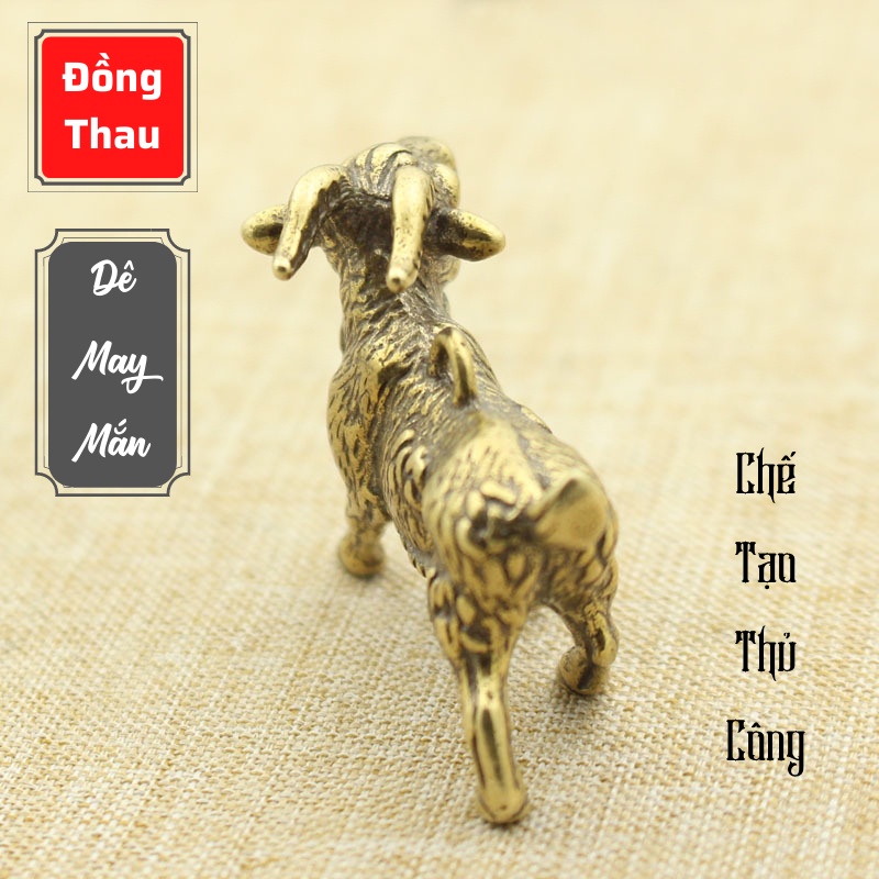 Tượng Đồng Thau Hình Con Dê May Mắn