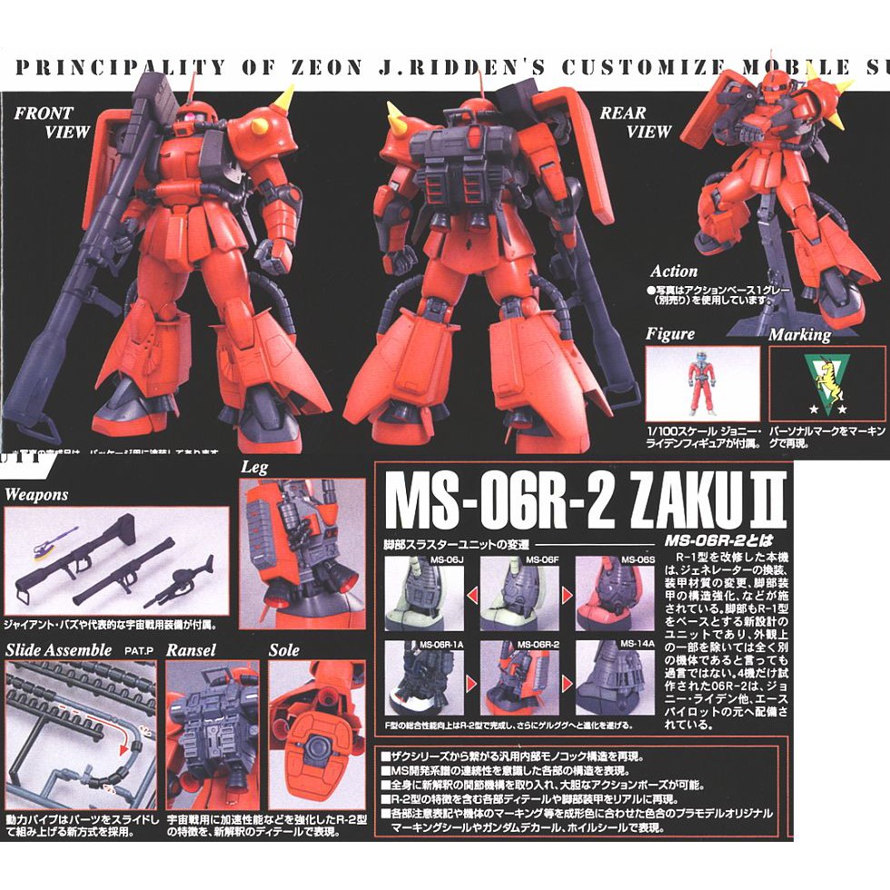 Mô hình lắp ráp MG MS-06R Zaku II Ver.2.0 Tthongli 018