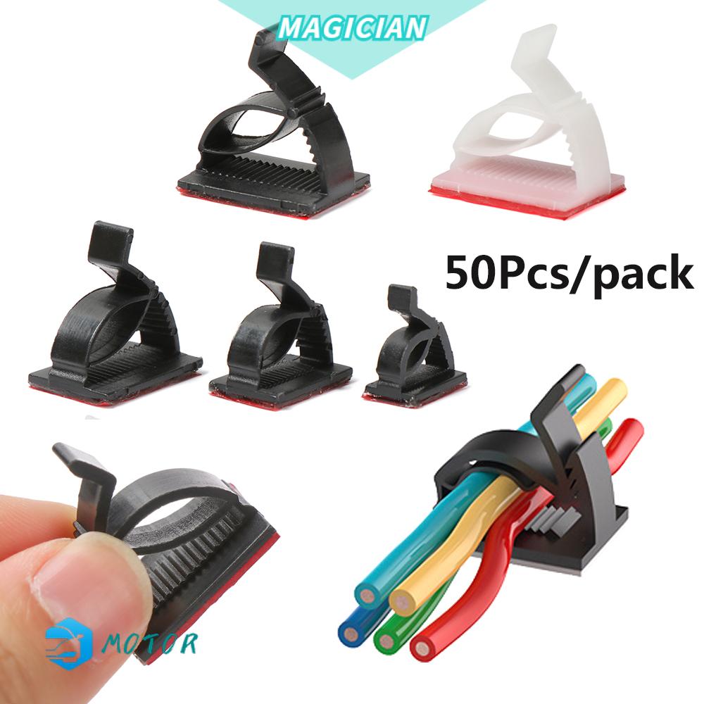 Bộ 50 kẹp nhựa giữ dây cáp chất lượng cao nhiều màu sắc
