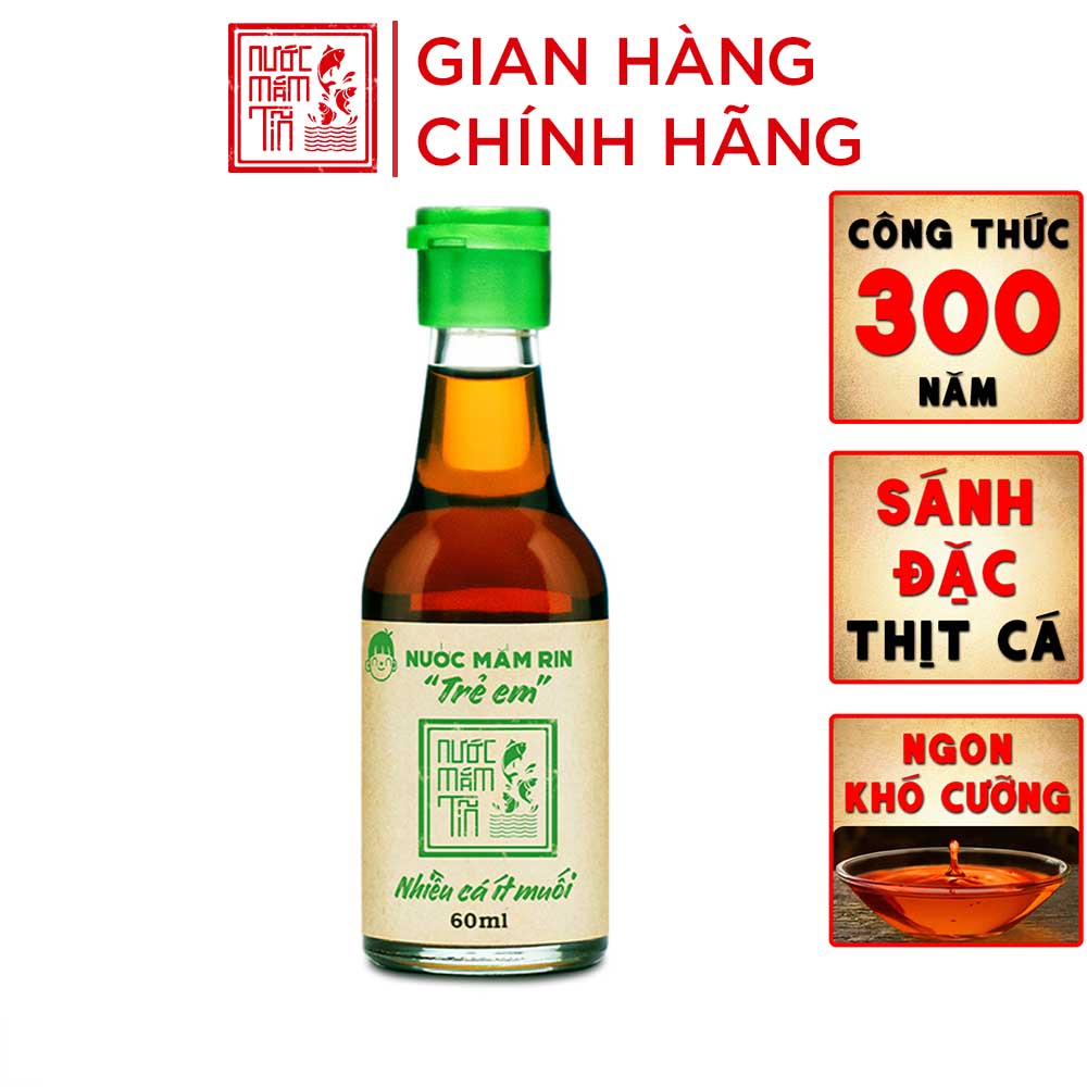 [HẠN SỬ DỤNG 2025] Nước mắm tĩn trẻ em cho bé ăn dặm độ đạm 42N 60ML/chai nhiều cá ít muối kích thích vị giác