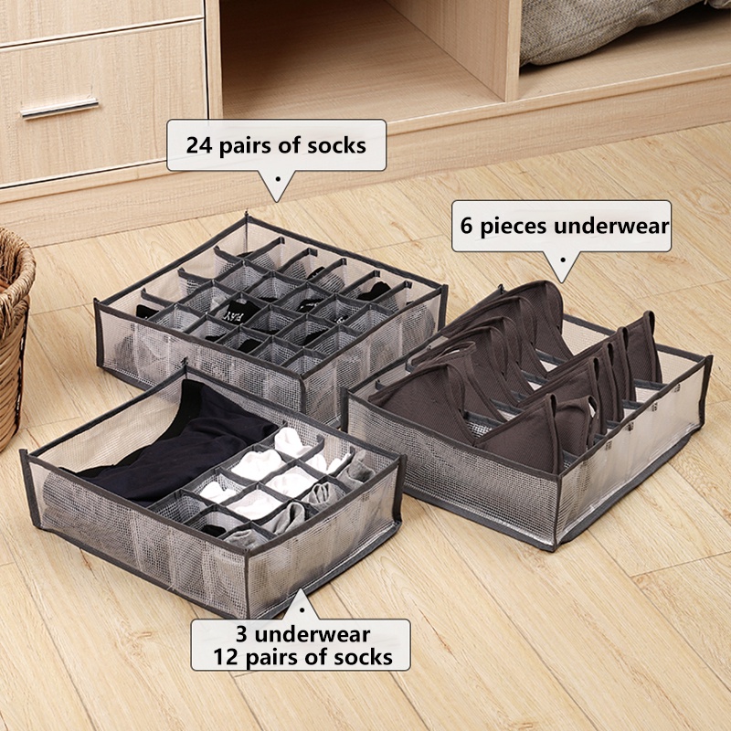 Hộp Đựng Quần Áo / Quần Jean Bằng PVC Chia Ngăn Tiện Dụng