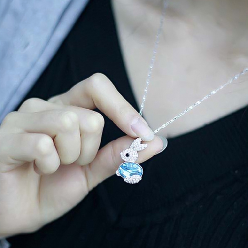 Vòng cổ Mặt Thỏ Con Đính Đá Thời Trang Cho Nữ