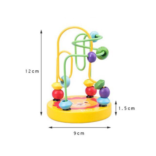 Đồ chơi luồn hạt gỗ rèn luyện kĩ năng khéo léo,phân biệt màu sắc