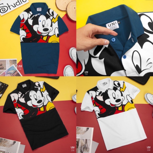 ÁO POLO chuột mickey 🐭 HÀNG VNXK CAO CẤP 1 đẹp siêu đẹp siêu đẹp1
