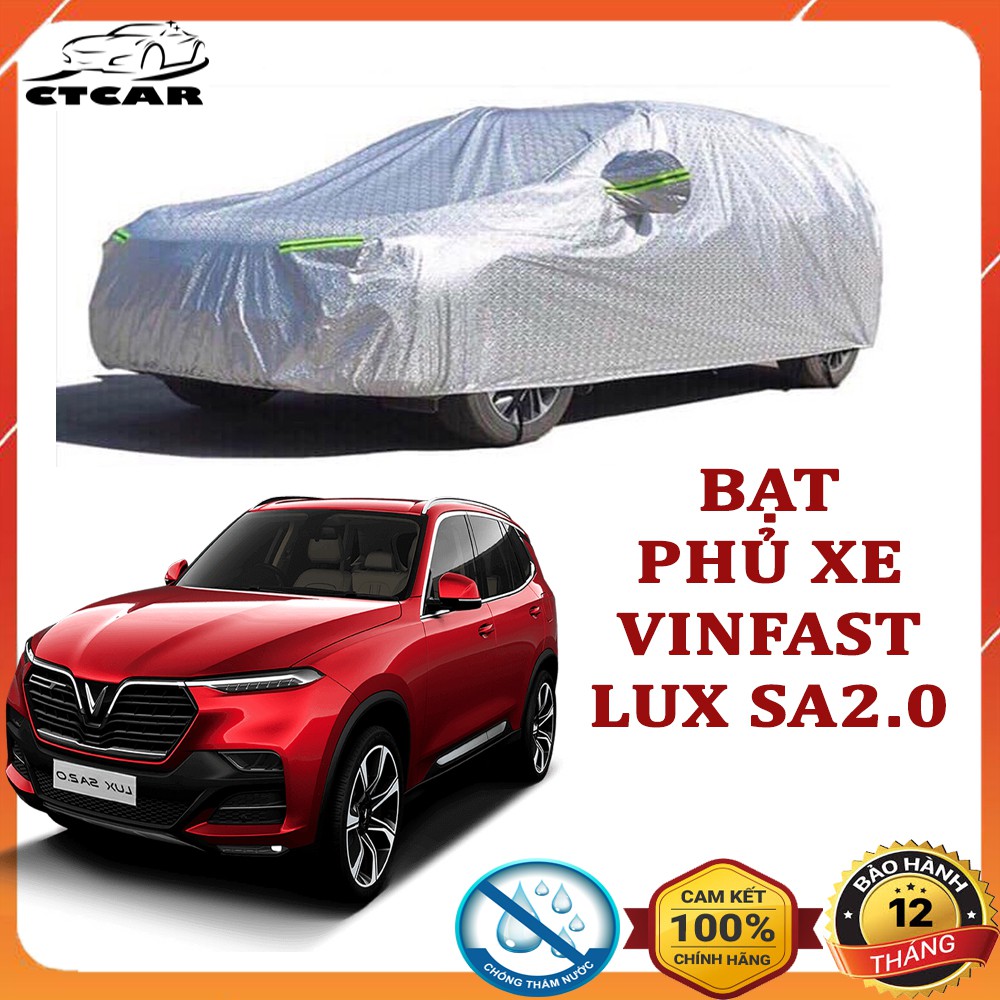 Bạt phủ xe ô tô Vinfast loại 3 lớp tráng nhôm cách nhiệt, chống nắng, chống xước, chống cháy che mưa hiệu quả CTCar