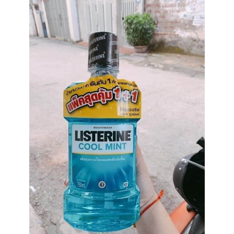 Nước xúc miệng Listerine bạc hà/zero 750ml