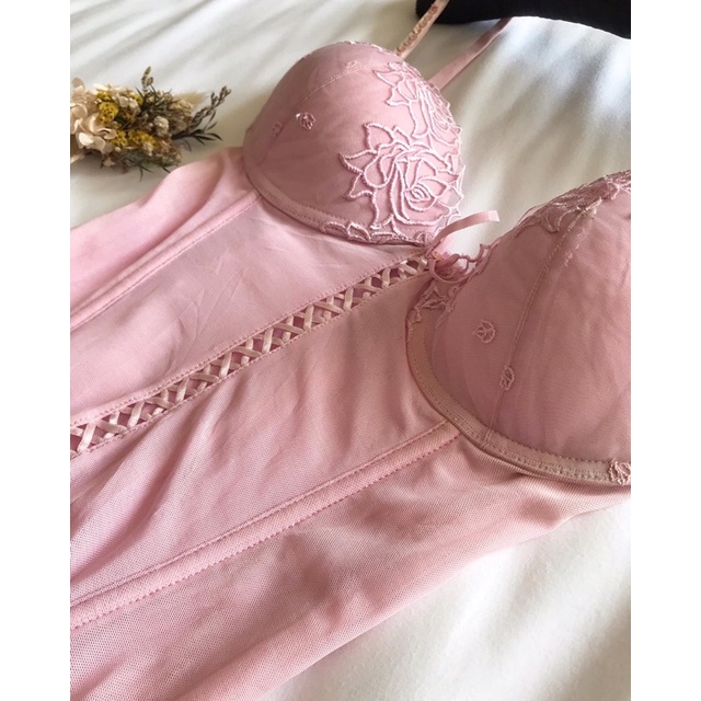Áo corset hồng 2hand