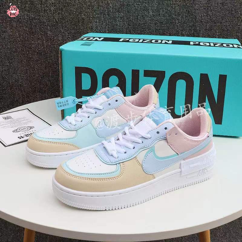 Giày Thể Thao Nữ Airo Force 1 Shadow AF1 ES2 24H Màu Macaron Xinh Xắn