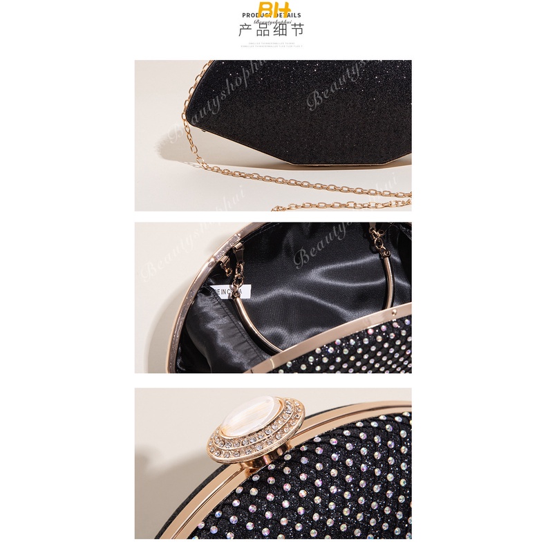 Ví Cầm Tay Đính Đá Lấp Lánh Thiết Kế Mới Cao Cấp Thời Trang