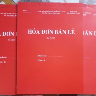 Hóa đơn bán lẻ a4 2 liên/ 3 liên dày 60 tờ (10 quyển)