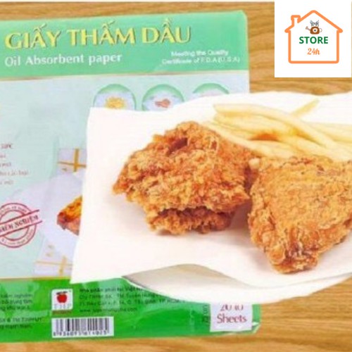 Giấy thấm dầu chiên rán tiện dụng - xấp 20 tờ