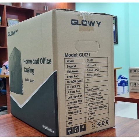 Vỏ case máy tính Gloway GL021 - Chuyên lắp cho máy tính văn phòng,học tập !!!