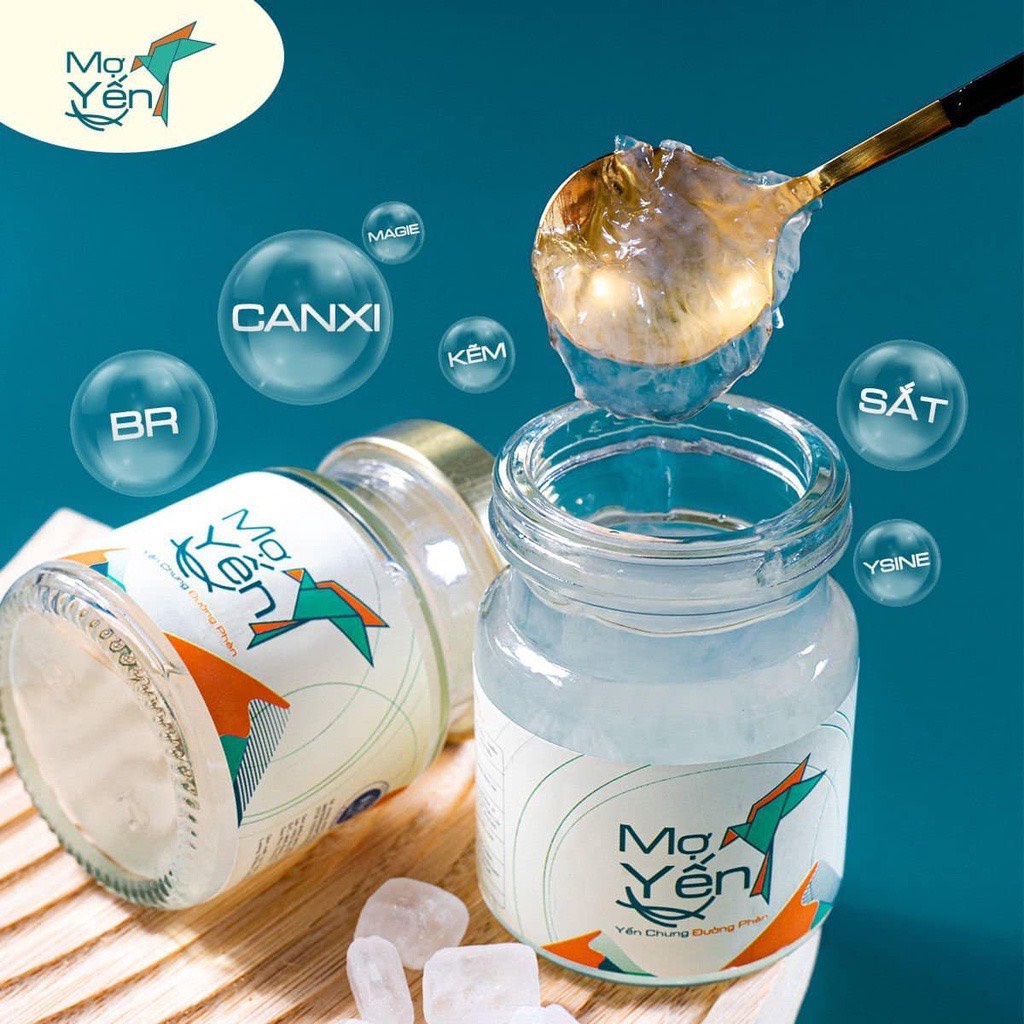 Combo Mợ Yến - Chưng Đường Phèn - Hàm lượng 12gr Yến Tươi Nguyên Chất Chưng Sẵn Hũ 70ml