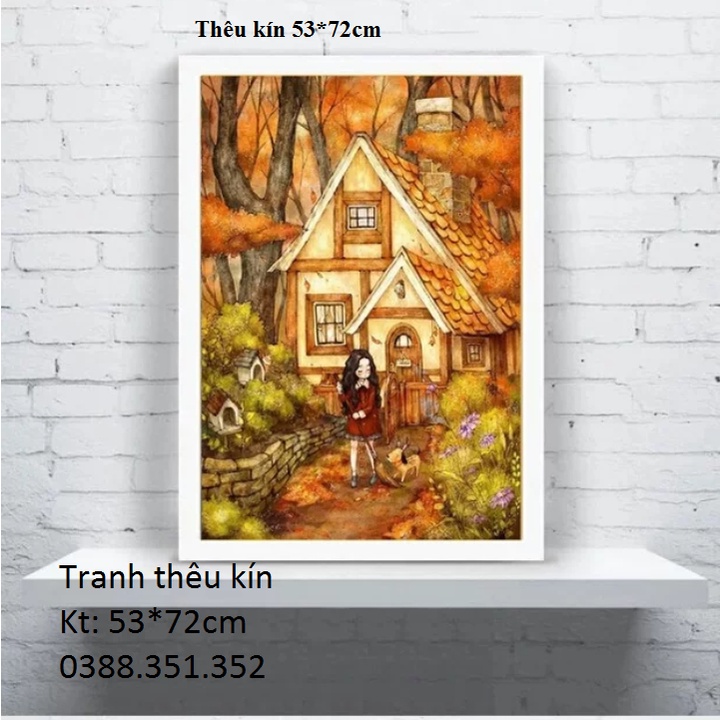 Tranh thêu chữ thập cô gái 53*72cm thêu kín mẫu mới J8127 DX1142 DX1144 DX1068 DX1070 DX1075 DX1096 DX1043 DX1067 DX1071