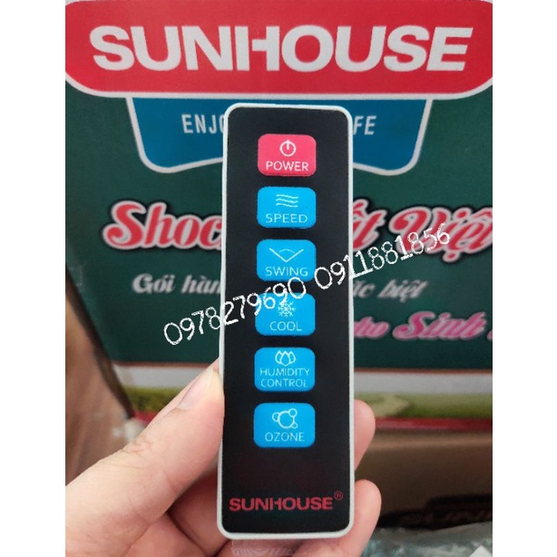 (LINH KIỆN CHÍNH HÃNG) REMOTE, ĐIỀU KHIỂN TỪ XA QUẠT ĐIỀU HOÀ SUNHOUSE SHD7725