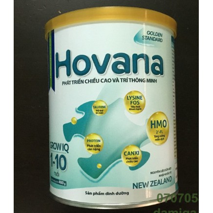 Sữa bột Hovana Grow IQ lon 900g