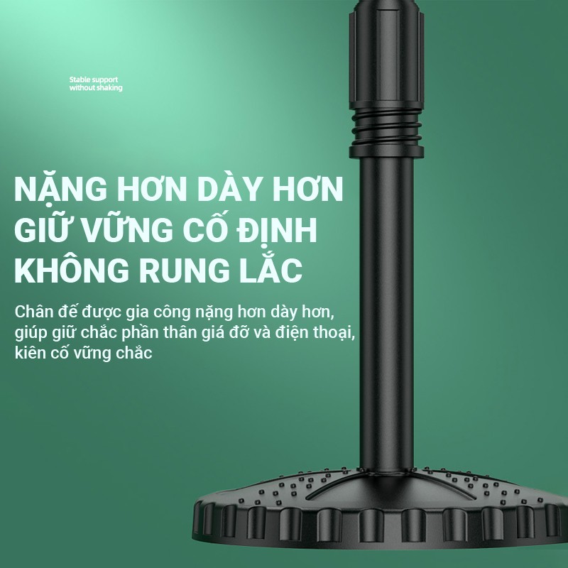 Giá đỡ điện thoại Cát Thái ZJL8 dành cho livestream xoay 360 độ, điều chỉnh độ cao, giá kẹp chống trượt chống trầy