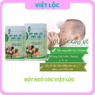 NGŨ CỐC LỢI SỮA Việt Lộc  hộp 500gr - Ngũ cốc dinh dưỡng, lợi sữa, sữa về nhiều và đặc sau 1 - 2 liệu trình